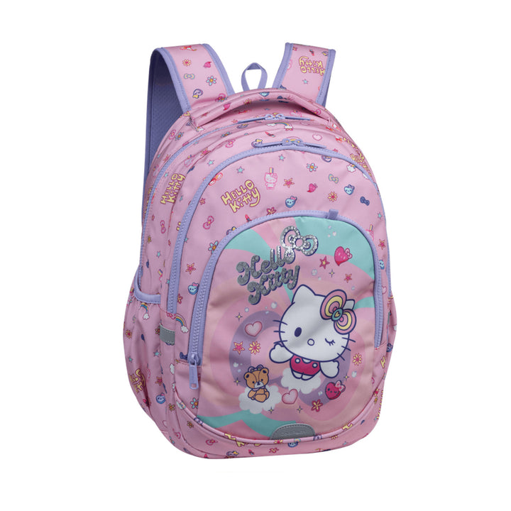 Hello Kitty Coolpack School Backpack, Primo Pro size (16"), contoured back and padded shoulder straps, 2 main compartments and a laptop pocket, reinforced bottom, F162025
