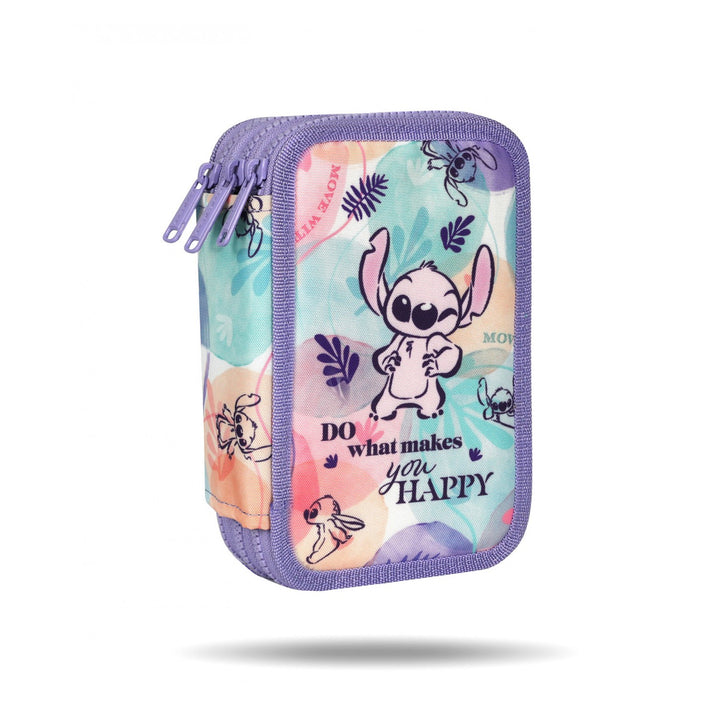 Stitch Coolpack School Set, Jerry 2-Compartment Backpack (15"), Jumper 3 Pencil Case, and a Sports Shoe Bag