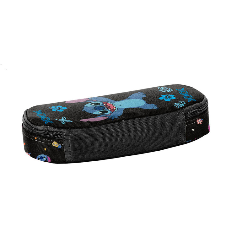 Stitch Paso School Set, backpack with three compartments, a laptop sleeve, and a reinforced bottom; pencil case with elastic loops for supplies; shoe bag that can be worn on the back; DS26MM