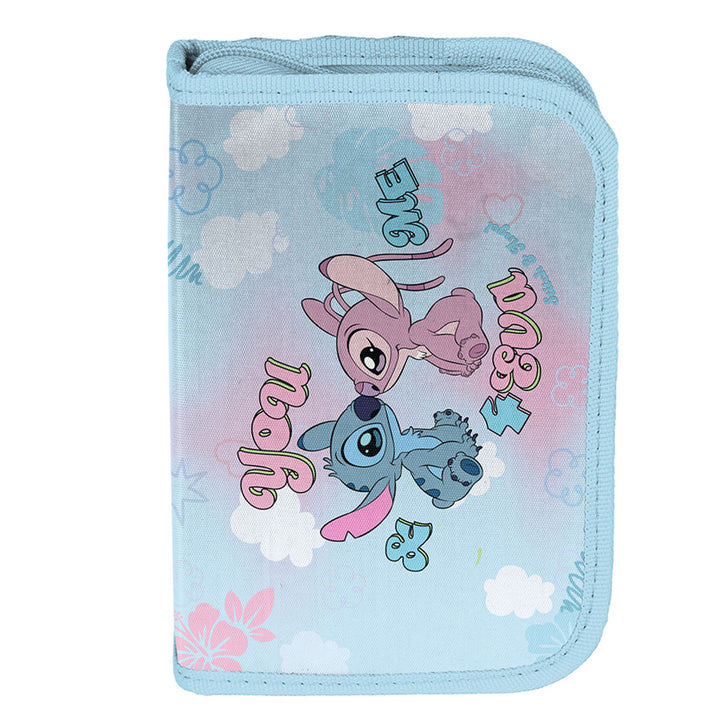 Stitch Paso School Set, backpack with two compartments, reflective elements, and a padded back panel; pencil case (empty) with loops for stationery; shoe bag that can be worn on the back, DS26WW