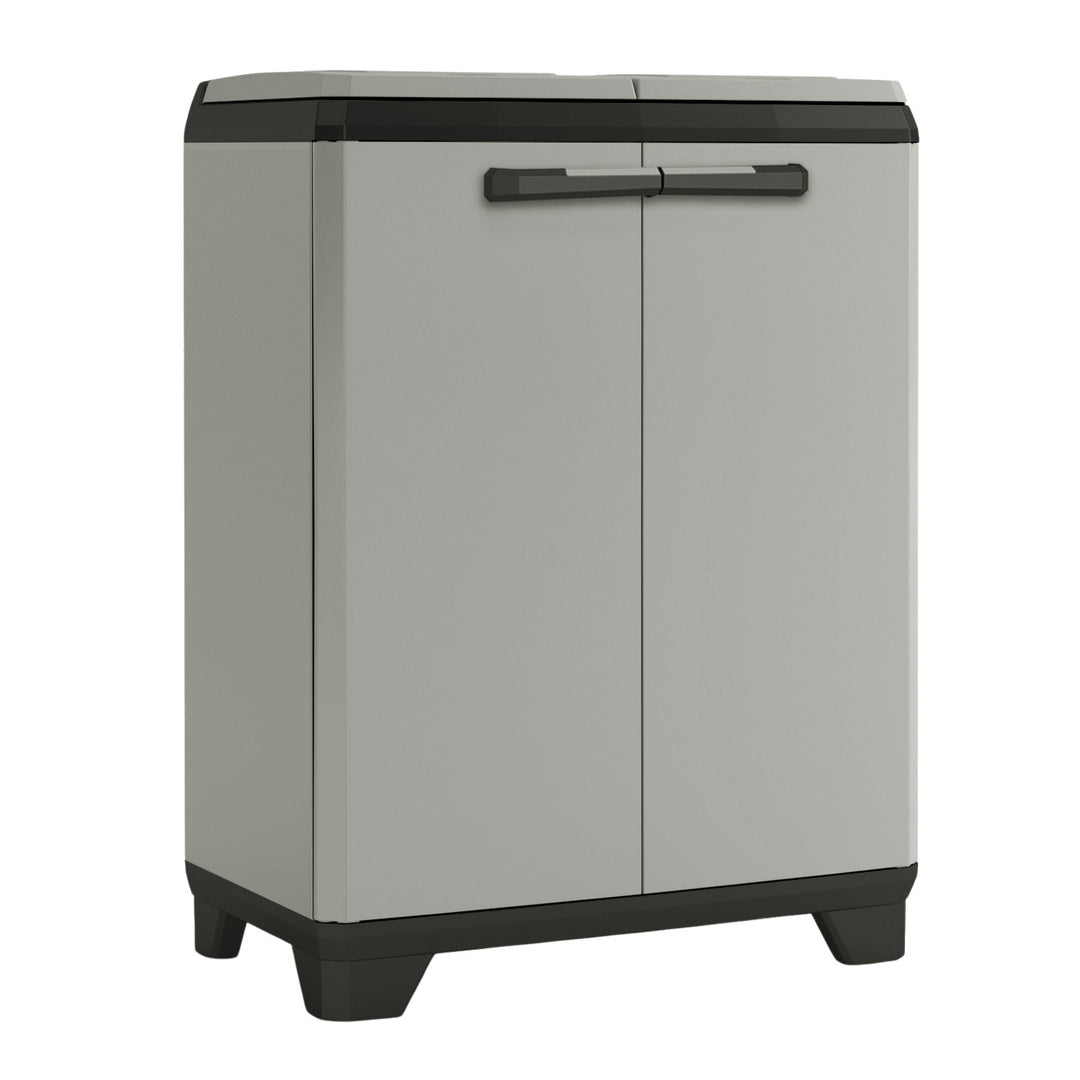 Keter Planet Waste Sorting Bin, 2x110L capacity, gray, 68x39x92 cm, 246640