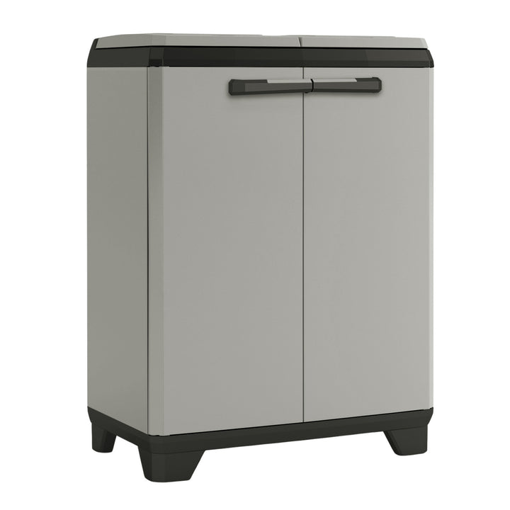 Keter Planet Waste Sorting Bin, 2x110L capacity, gray, 68x39x92 cm, 246640