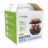 GreenBlue 2-Tier Egg Cooker for 14 Eggs, 350W, holds up to 14 eggs, 220–240 V~, 50/60 Hz, GB358