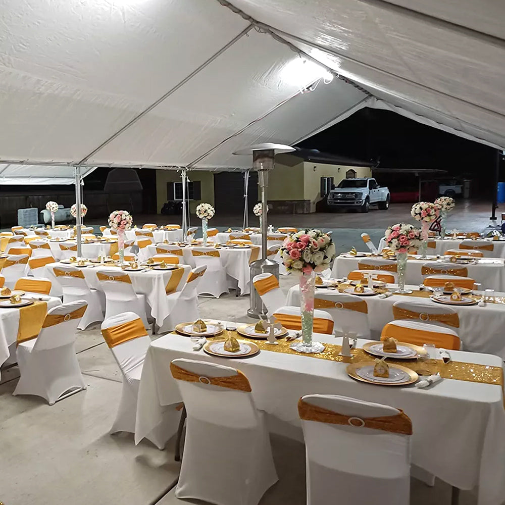 GreenBlue White Catering Chair Cover, 88x50x45 cm, Spandex, GB374, 2 pieces