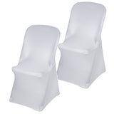GreenBlue White Catering Chair Cover, 88x50x45 cm, Spandex, GB374, 2 pieces