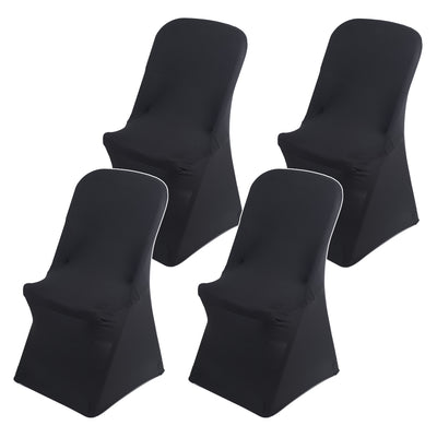GreenBlue Black Catering Chair Cover, 88x50x45 cm, Spandex, GB373, 4 pieces