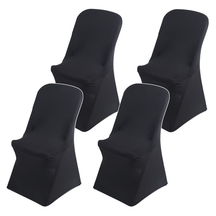GreenBlue Black Catering Chair Cover, 88x50x45 cm, Spandex, GB373, 4 pieces