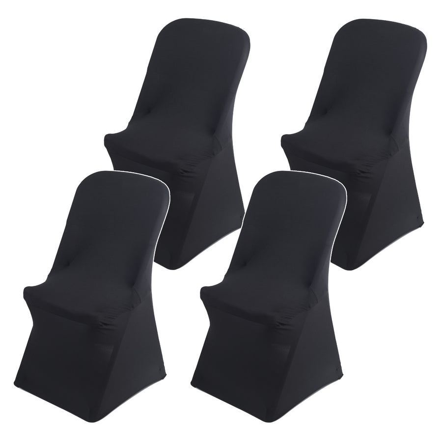 GreenBlue Black Catering Chair Cover, 88x50x45 cm, Spandex, GB373, 4 pieces