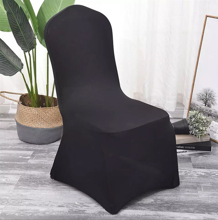 GreenBlue Black Catering Chair Cover, 88x50x45 cm, Spandex, GB373, 2 pieces