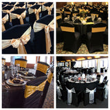 GreenBlue Black Catering Chair Cover, 88x50x45 cm, Spandex, GB373, 2 pieces