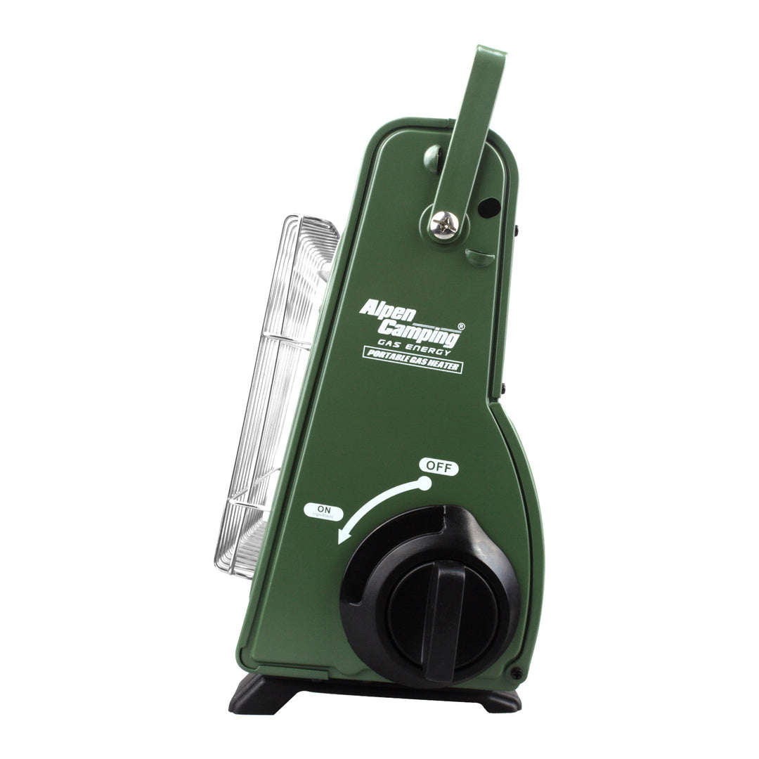 Alpen Camping portable gas stove, 2-in-1, gas consumption 124 g/h, piezoelectric ignition, ICELAND IK-1000 PRO+ 4x 227 g GreenBlue gas cartridges. Certification: Pi 0875, compliant with EN 417