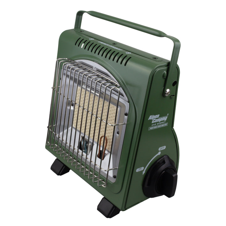 Alpen Camping portable gas stove, 2-in-1, gas consumption 124 g/h, piezoelectric ignition, ICELAND IK-1000 PRO+ 4x 227 g GreenBlue gas cartridges. Certification: Pi 0875, compliant with EN 417