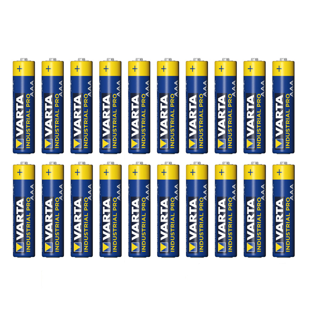 20 Varta Industrial 4003 R-03 LR03 AAA Alkaline Batteries