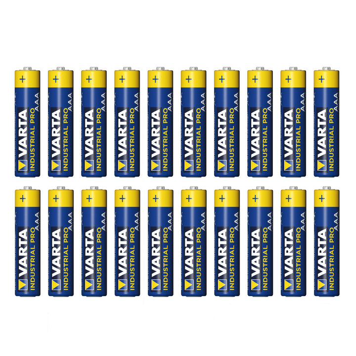 20 Varta Industrial 4003 R-03 LR03 AAA Alkaline Batteries