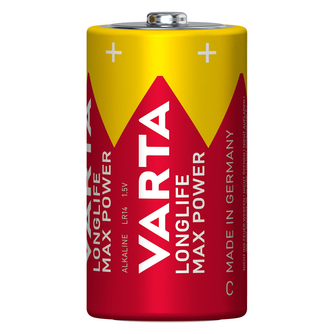 4x R-14 R14 C 1.5V alkaline batteries, Varta Longlife Max Power