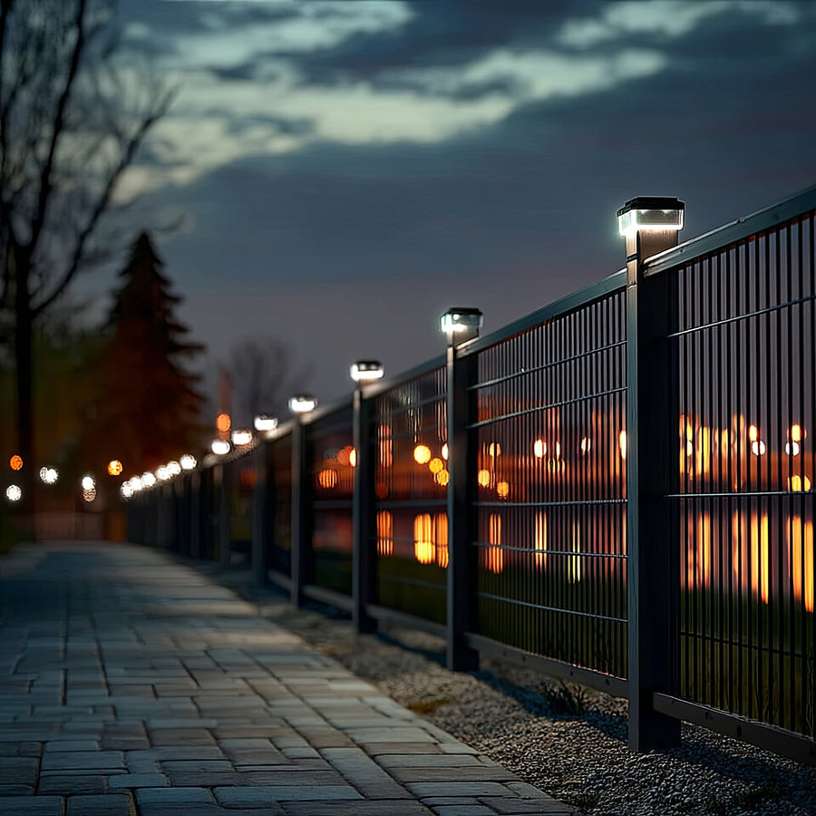 GreenBlue Solar LED Pole Light, 100x100mm, Envelope-shaped Canopy, 3200K, GB128 WW, 2 pieces