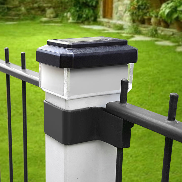 GreenBlue Solar LED Post Light, 100x100mm, Envelope-shaped Canopy, 3200K, GB128 WW, 4 pieces