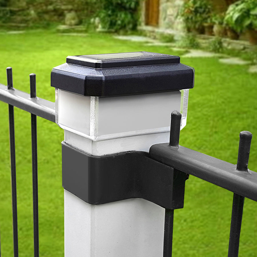 GreenBlue Solar LED Post Light, 100x100mm, Envelope-shaped Canopy, 3200K, GB128 WW, 4 pieces