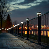 GreenBlue Solar LED Post Light, 100x100mm, Envelope-shaped Canopy, 3200K, GB128 WW, 4 pieces