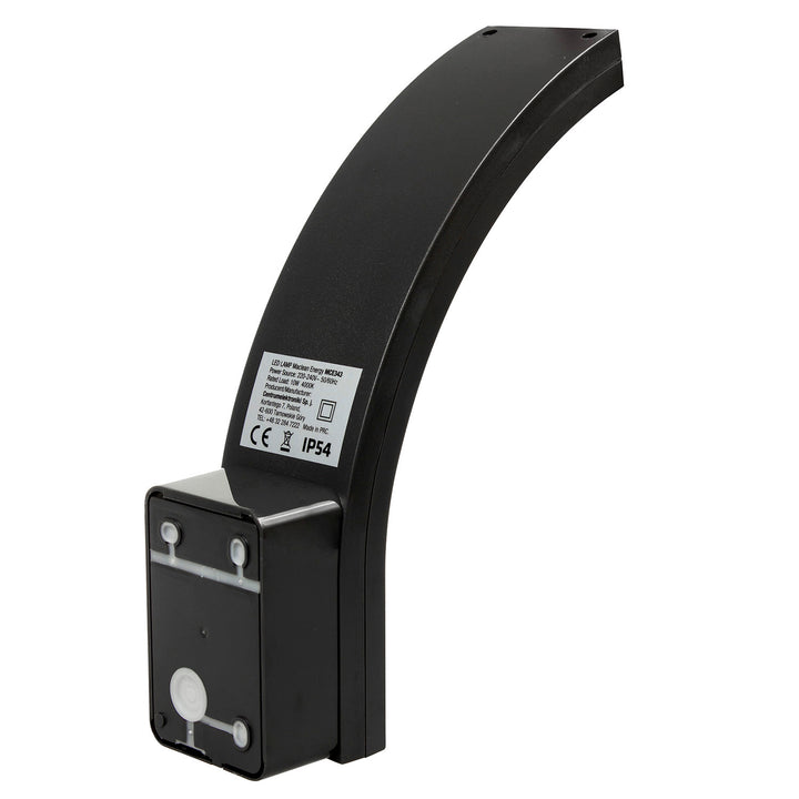 Maclean LED Facade Light, 800 lm, IP54, 10 W, natural white (4000 K), black, MCE343 B, 2 pieces