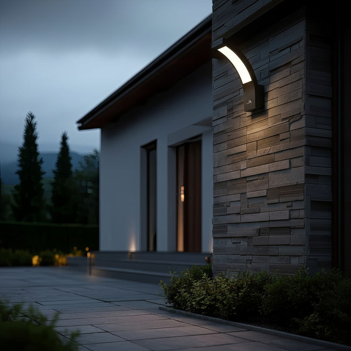 Maclean LED Facade Light, 800 lm, IP54, 10 W, natural white (4000 K), black, MCE343 B, 2 pieces