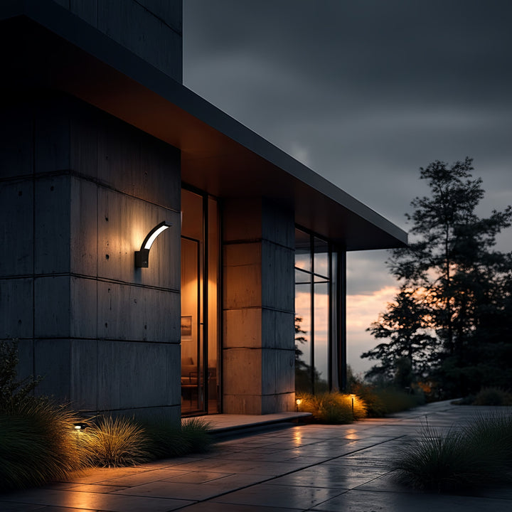 Maclean LED Facade Light, 800 lm, IP54, 10 W, natural white (4000 K), black, MCE343 B, 2 pieces