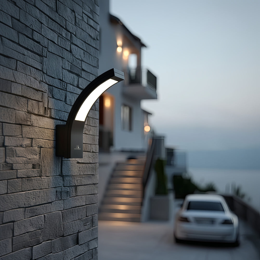 Maclean LED Facade Light, 800 lm, IP54, 10 W, natural white (4000 K), black, MCE343 B, 2 pieces