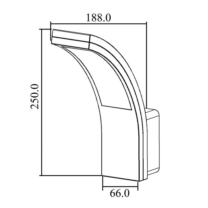 Maclean LED Facade Light, 800 lm, IP54, 10 W, natural white (4000 K), silver, MCE343 SV, 2 pieces