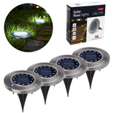 Maclean IP44 Solar LED Garden Motion Sensor Light, 12 SMD LEDs, 4000K, Ni-MH 600 mAh, 0.7W, MCE318, 4 pieces