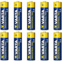 10 Varta Industrial 4006 R-06 LR6 AA 1.5V alkaline batteries