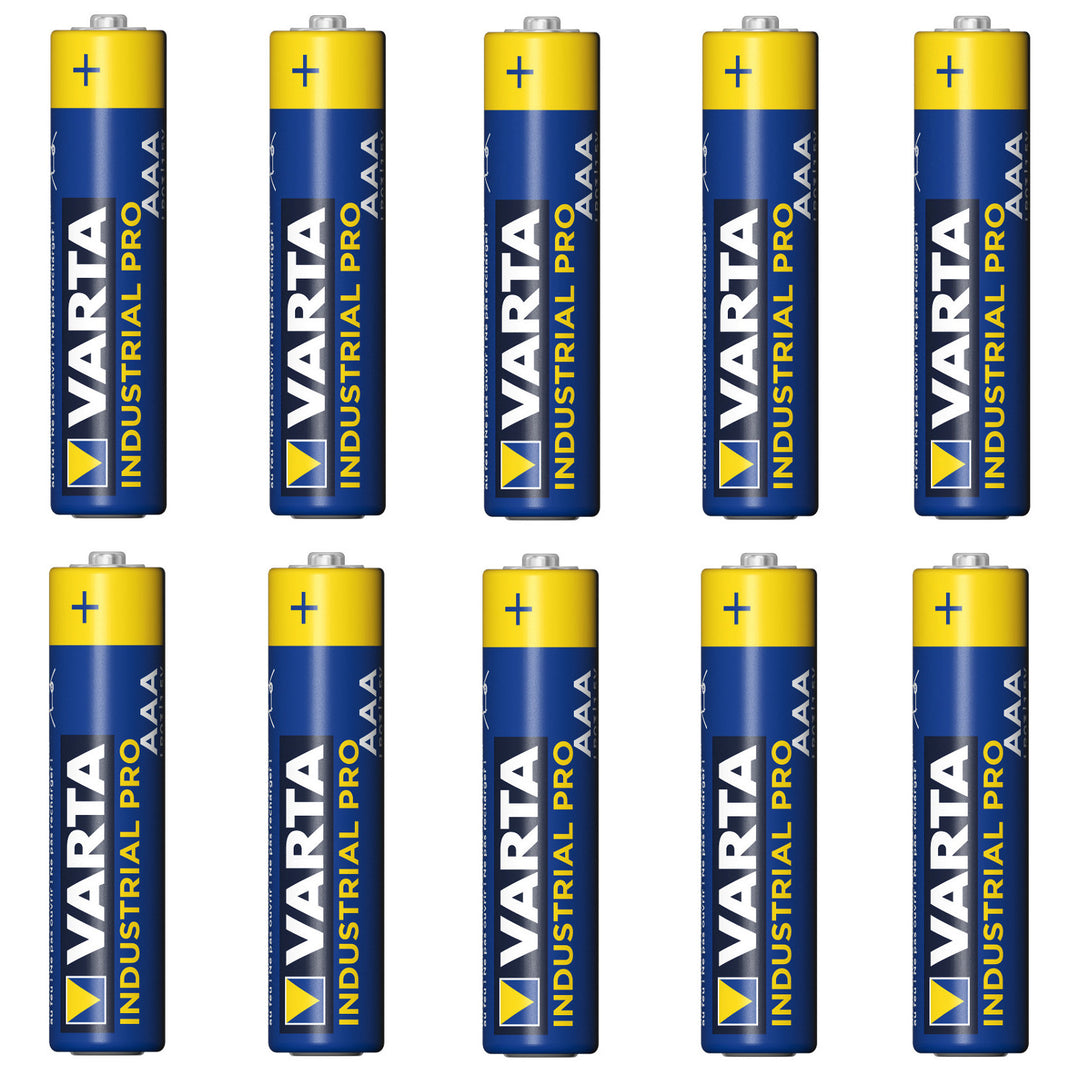 10 Varta Industrial 4003 R-03 LR03 AAA Alkaline Batteries