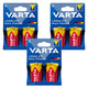 6x Varta Longlife Max Power R-20 D 1.5V alkaline batteries