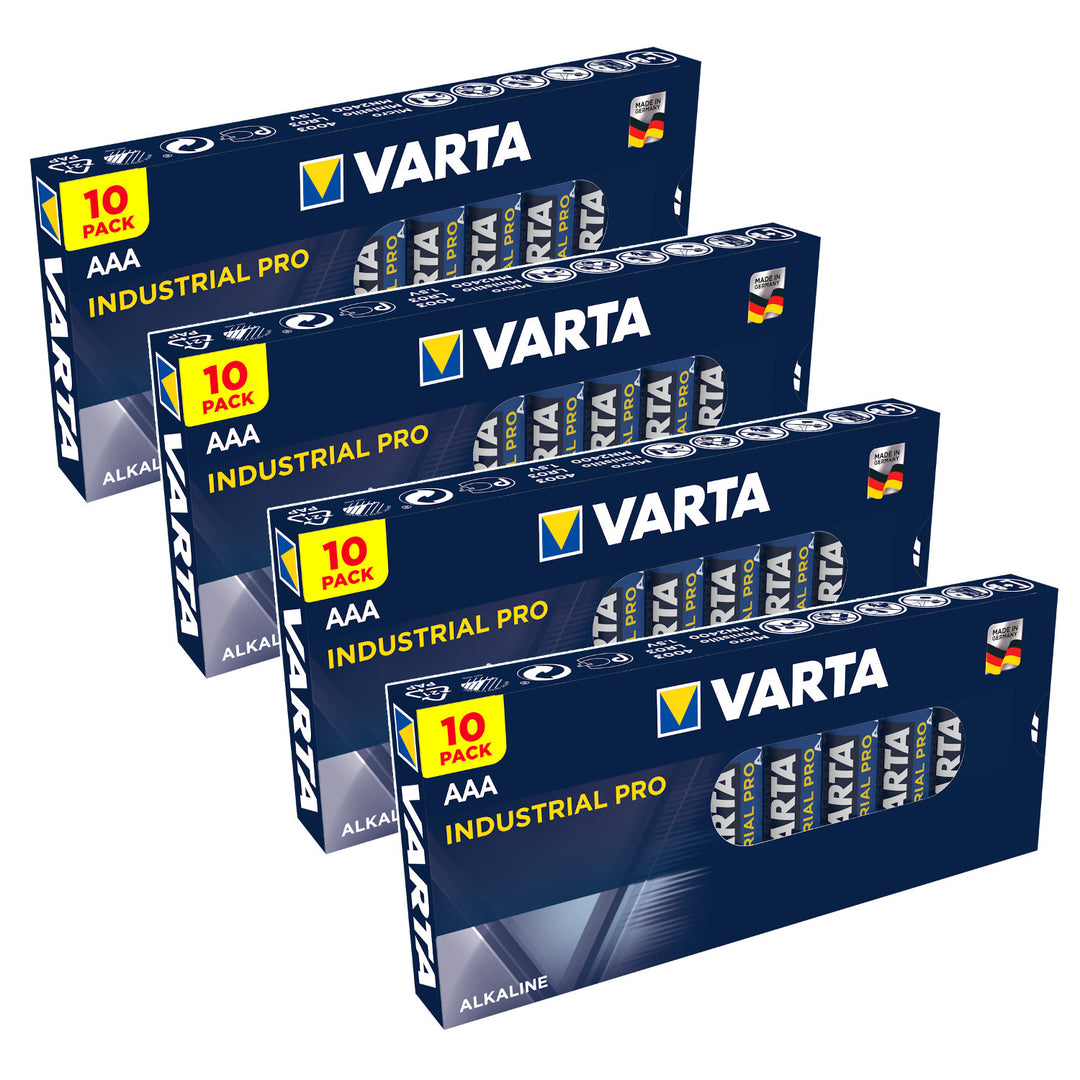40 Varta Industrial 4003 R-03 LR03 AAA alkaline batteries