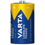 6x R-20 R20 D 1.5V alkaline batteries, Longlife Power by Varta