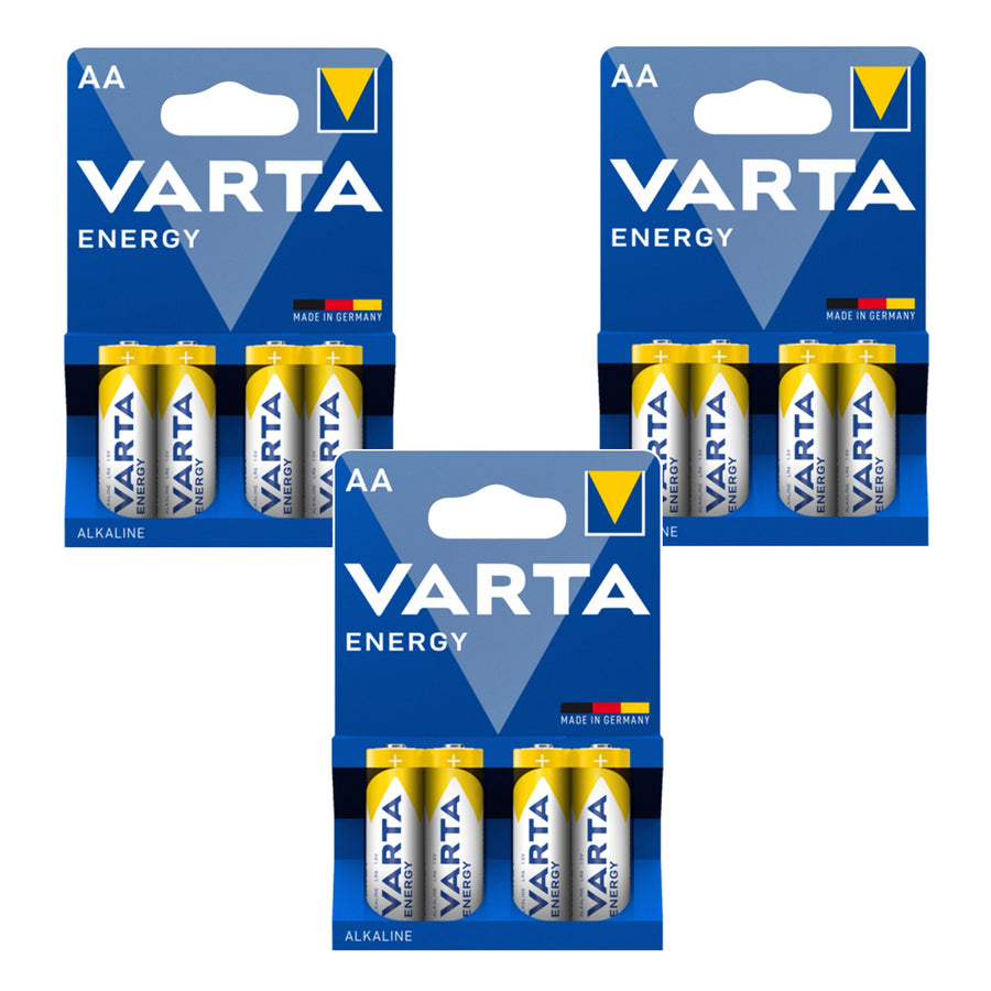 12 R-06 LR06 AA 1.5V Varta Energy Alkaline Batteries