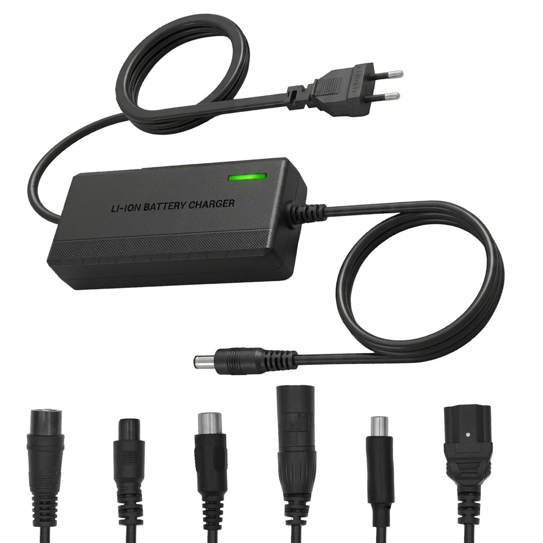 Maclean Energy Universal Charger / Power Supply, for scooters, 42V DC, 2A, Max 85W, Fast Charging, 6 plugs, MCE667