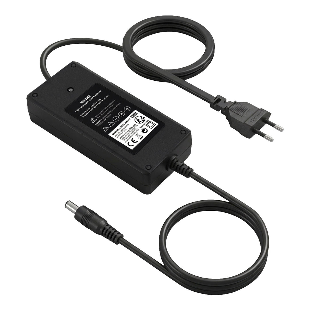 Maclean Energy Universal Charger/Power Supply for Scooters, 54.6V DC, 2A, Max 110W, Fast Charging, 6 Plugs, MCE665