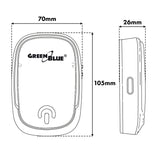 GreenBlue Wireless Doorbell, 38 melodies, 90 dB, white, range up to 200 m, GB404 W