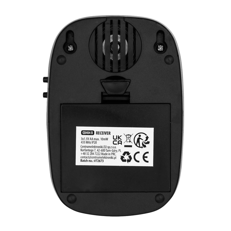 GreenBlue Wireless Doorbell, 38 melodies, 90 dB, black, range up to 200 m, GB404 B