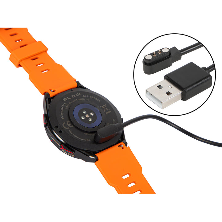 BLOW X14 Pro Smartwatch, 1.43" AMOLED Display, 490mAh Battery, GPS, 4GB RAM and 256MB Storage, Health Features, 2 Strap Colors, 89-016#