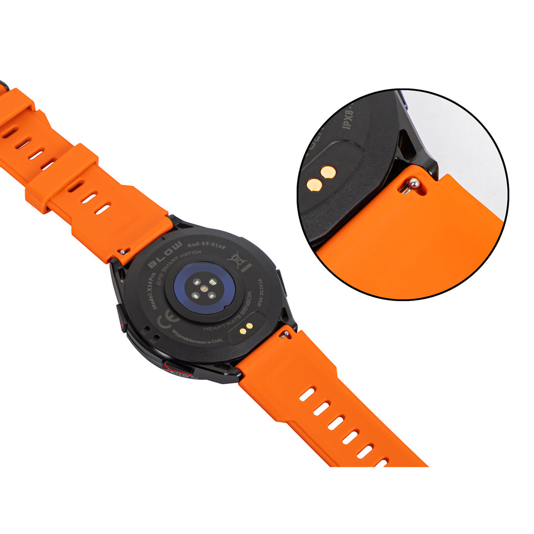 BLOW X14 Pro Smartwatch, 1.43" AMOLED Display, 490mAh Battery, GPS, 4GB RAM and 256MB Storage, Health Features, 2 Strap Colors, 89-016#