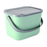 6-liter green-gray Bini Practic bio-waste bin + 5 Practic carbon filters