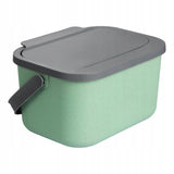 Bio-waste bin, 4.5-liter capacity, green with a gray lid, Mini Bini + 5 Practic charcoal filters