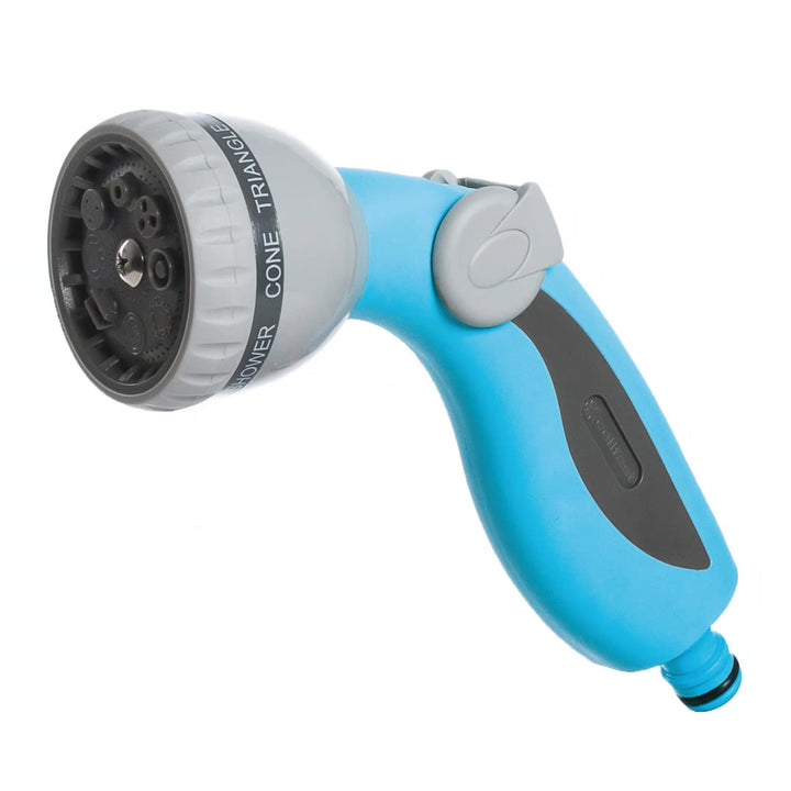 Economic 1/2" 50m Garden Hose + Cart, 3/4" Female Threaded Connector, 1/2" male threaded connector, 1/2" straight-through quick-connect and stop valve + Cellfast Mix Ideal 8-function spray gun