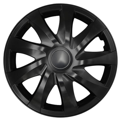 NRM DRACO 13'' Universal Wheel Covers, Matte Black (Set of 4)