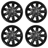 NRM DRACO 14" Universal Wheel Covers, Matte Black (Set of 4)