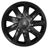 NRM DRACO 14" Universal Wheel Covers, Matte Black (Set of 4)