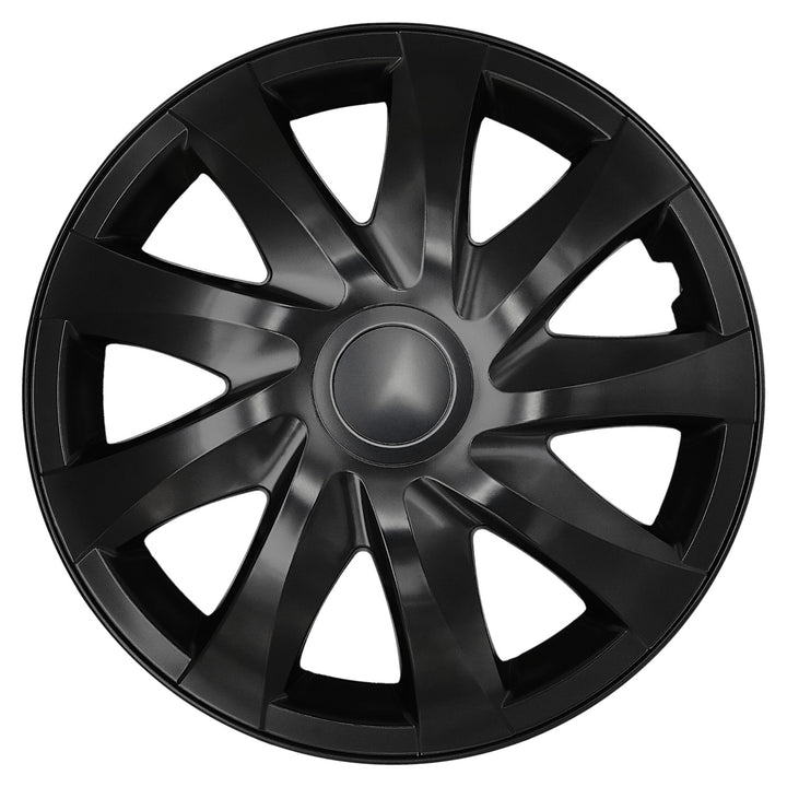 NRM DRACO 14" Universal Wheel Covers, Matte Black (Set of 4)