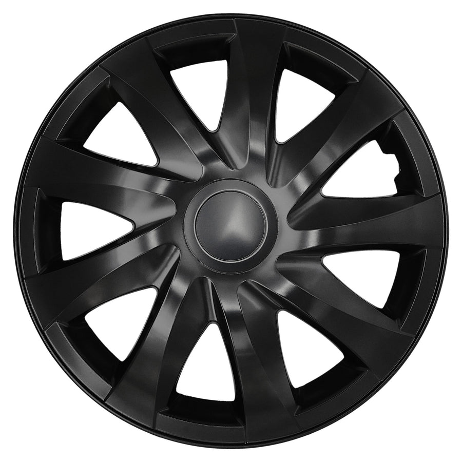 NRM DRACO 16'' Universal Wheel Covers, Matte Black (Set of 4)