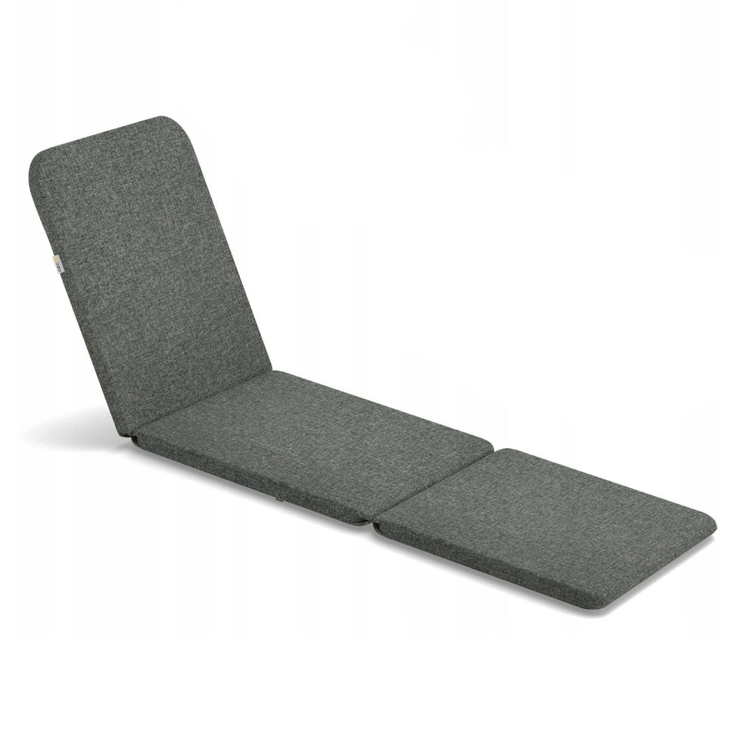 Jaipur Deck Chair Cushion, dark gray, S-550 fabric, size 190x60 cm, two fastening systems, waterproof, fully machine washable, Jaipur Melange S-02A